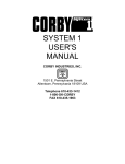Corby System 1 Access Control System Manual