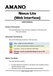 Nexus Lite Web Interface User Manual