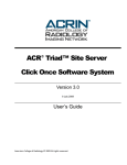 ACR Traid-OA Site Sever User Manual - TRIAD