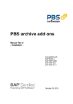 PBS archive add ons - Manual Part A - Installation -