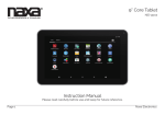 9” Core Tablet Instruction Manual