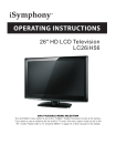 26" HD LCD Television LC26iH56