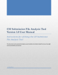 CSI Submission File Analysis Tool Version 1.0 User Manual