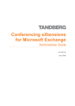 (Tandberg) Conferencing eXtensions User Manual