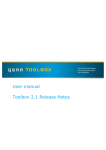 User manual Toolbox 2.1 Release Notes