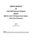 USER`S MANUAL Of Intel Q87 Express Chipset Based