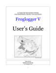User`s Guide - FROGLOGGERS.com