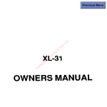 xl-31 owners manual - Intelligent Security & Fire Ltd
