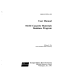 user manual ncsu concrete materials database program