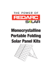 User Manual Monocrystalline Folding Solar Panel Kits