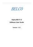 Alpha 400 English User Manual