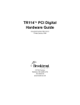 TR114™ PCI Digital Hardware Guide