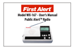 Operating Instructions for Weather Alert Radio Model WX-167