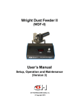 Wright Dust Feeder II User`s Manual