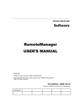 RemoteManager User Manual - Electrosa Security & Networking