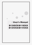 B13IEXX/B11IEXX B13IVXX/B11IVXX User`s Manual