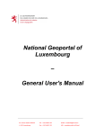 National Geoportal of Luxembourg – General User`s Manual