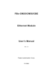 FBs-CM25/CM55/CBE Ethernet Module User`s Manual
