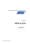 ARRI ALEXA User Manual SUP 5.0