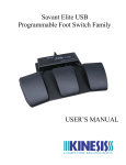 USER`S MANUAL Savant™ Elite™ Programmable Foot Switch Family