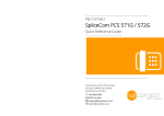 SpliceCom PCS 571 572 - Quick Reference Guide