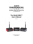 The SHoW DMX™ User`s Manual