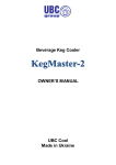 Beverage Keg Cooler OWNER`S MANUAL UBC