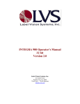 INTEGRA 900 Operator`s Manual 32 bit Version 2.0 - LVS