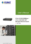 User`s Manual of Layer 2 8-Port 10/100/1000Mbps + 2