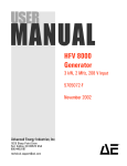 HFV 8000 Generator