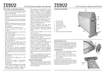CH10 Convector Heater User Manual CH10 Convector Heater User