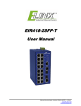 EIR418-2SFP-T - Manual - Elinx Industrial Ethernet Switch