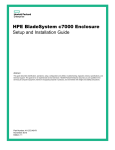 HP BladeSystem c7000 Enclosure Setup and Installation Guide