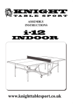 Knight i-12 indoor user manual, parts list and build instructions