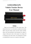 GSM/GPRS/GPS Vehicle Tracker Device User Manual
