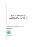 how-to manual for visual and physical monitoring in the field