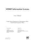SPDRP information systems, user`s manual