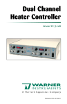 Dual Channel Heater Controller User`s Manual