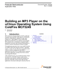 Building an MP3 Player on uClinux` Using ColdFire“ MCF5249