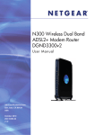 NETGEAR N300 Wireless Dual Band ADSL2+ Modem Router