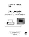 Flo-tech USB Hydraulic System Analyzer manual PDF