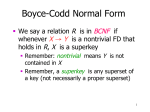 Boyce-Codd Normal Form