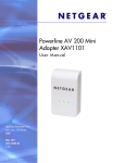 NETGEAR Powerline AV 200 Mini Adapter XAV1101 User Manual