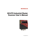 QX-870 Industrial Raster Scanner User`s Manual