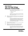 TBX-1316 High-Voltage Attenuator Terminal Block Installation Guide