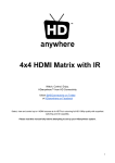4x4 HDMI Matrix with IR
