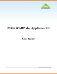 PIKA WARP the Appliance 2.1 User Guide