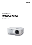 LT380/LT280 - NEC Projectors