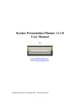 Krenoe Presentation Planner v1.1.0 User Manual