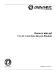 Owners Manual For All Chainless Bicycle Models